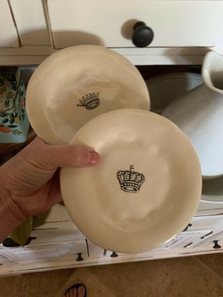 HTF Magenta Rae Dunn Royal Crown Pitcher Cups Plates Very Rare 9