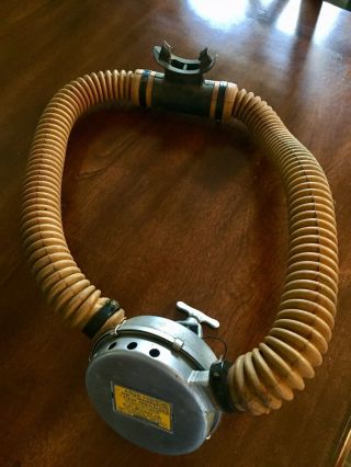 Vintage US Divers Mistral double hose scuba regulator Yellow OEM hoses 5