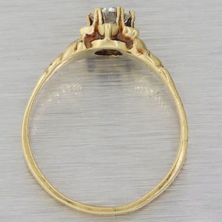 1880s Antique Victorian 10k Yellow Gold.  50ctw Solitaire Diamond Engagement Ring 3