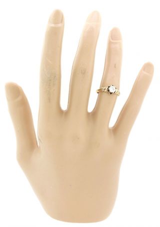 1880s Antique Victorian 10k Yellow Gold.  50ctw Solitaire Diamond Engagement Ring 5