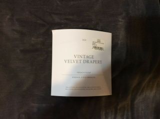 Restoration Hardware Vintage Velvet Drape French Pleat Graphite Grey 46x96