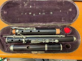 Vintage German Wooden Flute Nach H.  F.  Meyer