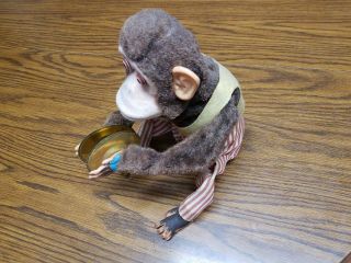 Vintage Musical Jolly Chimp Monkey Toy with Cymbals antique circus carnival 2