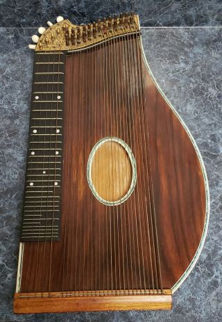 Vintage No Name Zither Guitar Harp Early 1900 