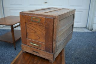 Vtg File Cabinet Wood Melton Rhodes Antique Industrial 30s 40s 50 