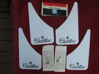 Nos Cadillac White Splash Guards Gm 997711 Vintage Goodwrench Mud Flaps Two Pair