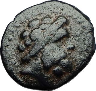 Arados In Phoenicia Authentic Ancient 206bc Greek Coin W Zeus & Galley I70487