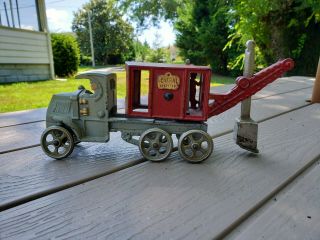 Antique Cast Iron Hubley Shovel Truck Toy
