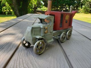 Antique cast iron hubley shovel truck toy 2