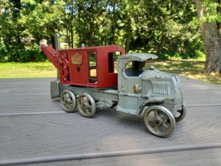 Antique cast iron hubley shovel truck toy 3