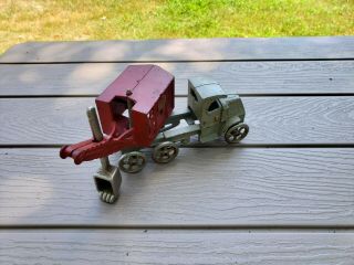 Antique cast iron hubley shovel truck toy 7