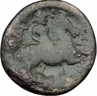 Larissa In Thessaly 350bc Ancient Greek Coin Nymph Facing Horse Rare I32844