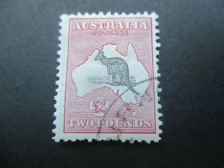 Kangaroo Stamps: £2 1st Watermark Cto Melbourne Cancel - Rare (-)