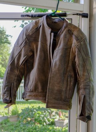 Agv Sport,  Leather Motorcycle Jacket,  Vintage Style,  Sz Small