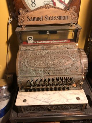 Antique Brass National Cash Register Ncr Strassman Hardware Store Nj