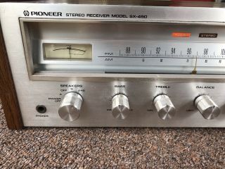 Vintage Pioneer Stereo Receiver model SX - 450 In Very Good 2