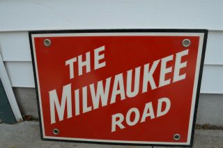 Vintage Milwaukee Road Railroad Fiberglass Sign