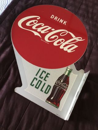 1940’s VINTAGE COCA - COLA DOUBLE SIDED FLANGE SIGN 12