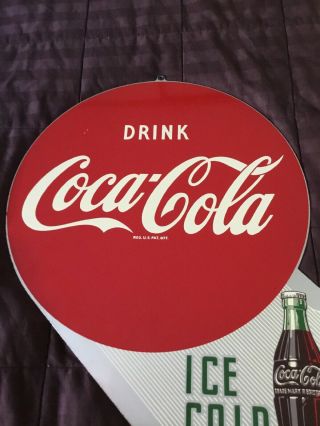 1940’s VINTAGE COCA - COLA DOUBLE SIDED FLANGE SIGN 6