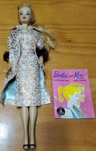 Vintage Barbie 3 Blond Ponytail Brown Eyeliner All Japan Dress Booklet