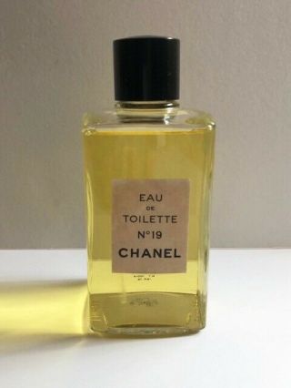 Rare Huge 16 Oz Vintage Chanel No 19 Eau De Toilette Perfume Nearly Full