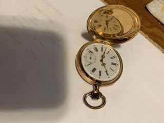 Antique 18k Gold Pocket Watch By Avance Retard 2