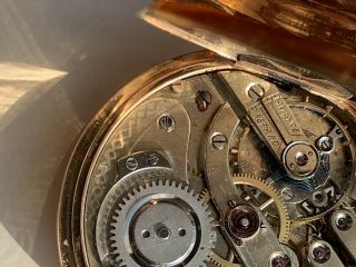 Antique 18k Gold Pocket Watch By Avance Retard 8