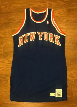 Vintage 80s Sand Knit York Knicks Team Issued Blank Jersey Mens Size 42