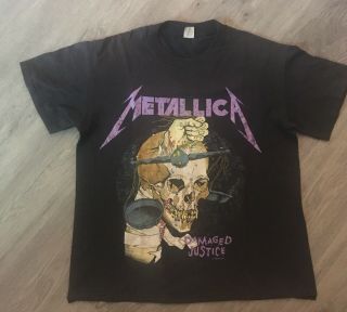 Metallica Vintage T - Shirt,  1988 Justice,  Size M