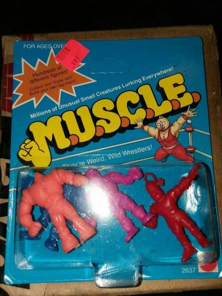 Vintage 1985 M.  U.  S.  C.  L.  E.  Muscle Mattel Four 4 Pack Moc