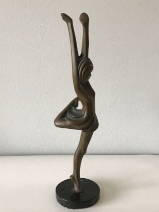 Tom Bennett Bronze Sculpture - Signed & Numbered Vintage Modern Dancer