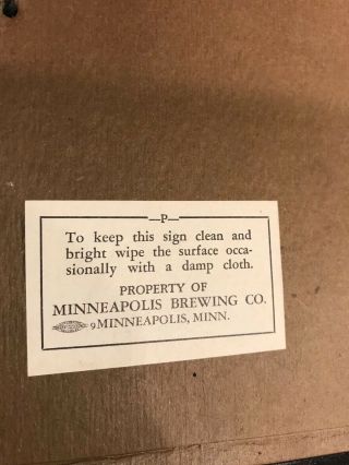 Vintage Grain Belt Beer Toc Sign Minneapolis Minnesota 8