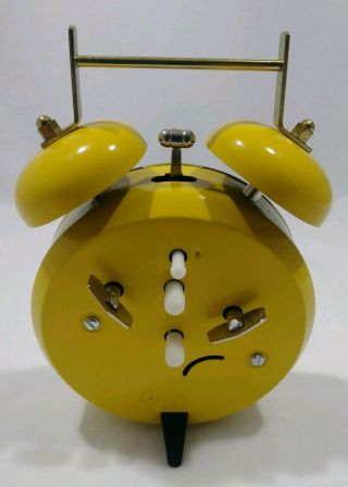 Vintage 1970 ' s Washington Redskins NFL Collectible Twin Bell Alarm Clock RARE 6