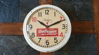 Dr Pepper Clock Vintage,  Telechron,  General Electric 1940 
