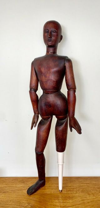 Antique English Carved Pine Artist ' s Lay Figure Model,  1800 - 1850 / 4