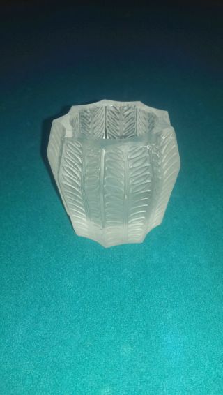 VINTAGE LALIQUE FRENCH ART GLASS JAMAIQUE FROSTED CRYSTAL MATCHSTICK HOLDER 2