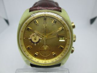 Vintage Omega Seamaster Cal.  1040 Chronograph Goldplated Automatic Mens Watch