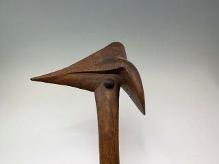 Antique South Pacific Caledonian Tribal Art Bird - Headed War Club 5