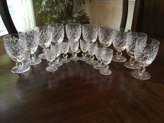 Waterford Vintage Crystal Donegal Claret Wine Glasses (set Of 10),  Matching