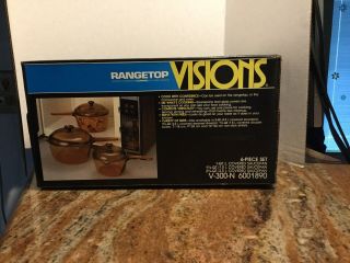 Vintage Corning Amber Visions 6 Piece Saucepot Set NEVER OPENED 5
