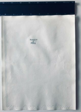 Irving Penn of Richard AVEDON Vintage Silver Gelatin Print Handstamp 9/85 7