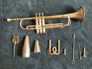 Vintage Conn 22b Trumpet With Case,  Mouthpieces And Accessories