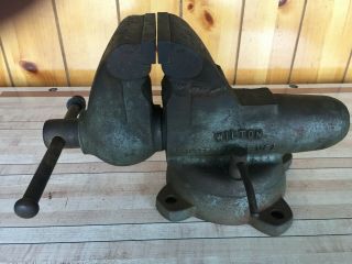 Vtg.  Antique Wilton Bullet Bench Vice 4 1/2 " Jaws Pipe Jaws