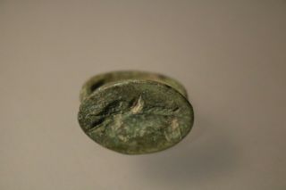 Ancient Interesting Roman Bronze Ring Agrippina 1st Century Ad