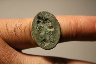 Ancient Interesting Roman Bronze Ring Agrippina 1st century AD 3