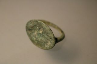 Ancient Interesting Roman Bronze Ring Agrippina 1st century AD 4