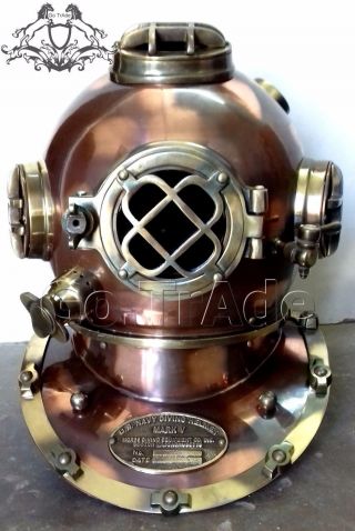 Antique US Navy Vintage Dive Helmet Mark V Antique Diving Divers Helmet Gift 3