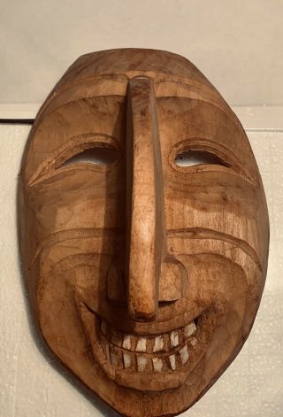 Vintage Hand Carved Wood Northwest Coast Indian Mask First Nations