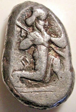 Ancient Persian Siglos Coin/darius I - Xerxes Ii/silver/achmaenid/king/spear/bow