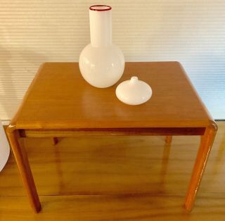 MOBELFABRIK Mid Century Danish Teak Side End TABLE Vintage Wood Minimalist 2